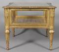 A Neoclassical Style Giltwood Vitrine Table