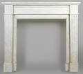A Neoclassical Style White Marble Mantel
