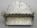 A Continental Silvered Menorah
