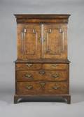 A Charles II Walnut Cabinet on Chest
