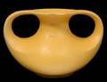 TECO YELLOW GLAZED POTTERY VASE