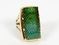 EIGHTEEN KARAT GOLD AND TOURMALINE RING