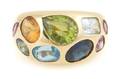 An 18 Karat Yellow Gold and Multicolor Gemstone Ring