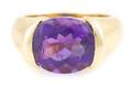 An 18 Karat Yellow Gold and Amethyst Ring