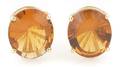 A Pair of 18 Karat Yellow Gold and Citrine Earrings