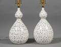 PAIR OF CERAMIC TABLE LAMPS
