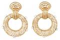 A Pair of 18 Karat Yellow Gold and Diamond Earrings