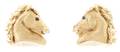 A Pair of 14 Karat Yellow Gold Horse Cufflinks