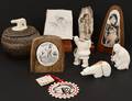GROUP OF NINE INUITESKIMO ARTIFACTS