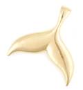 A 14 Karat Yellow Gold Whale Tail Pendant