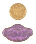 A Group of Two Molded Glass Brooches Lalique France