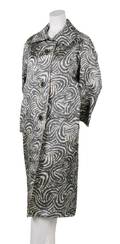 A Christian Dior Printed Silk Coat