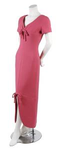 A Christian Dior Pink Wool Crepe Dress