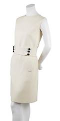 A Norman Norell Cream Wool Dress