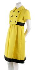 A Geoffrey Beene Yellow Quilted Day Dress