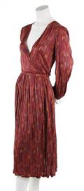A Missoni Red Silk Wrap Dress