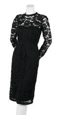 An Yves Saint Laurent Black Guipure Lace Dress
