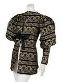 A Pauline Trigere Black and Gold Silk Brocade Evening Coat