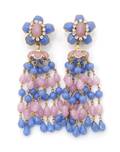 A Pair of Chanel Gripoix Pink and Blue Earclips