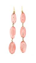 A Pair of Yves Saint Laurent Couture Rose Quartz Earrings