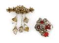 A Group of Two Miriam Haskell Brooches