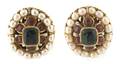 A Pair of Chanel Gripoix Pink Green and Pearl Earclips