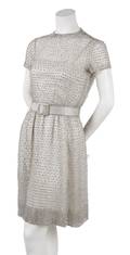 A Harvey Berin Grey Rhinestone Encrusted Dress