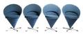 A Set of Four Cone Chairs Vernor Panton