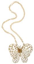 A Goldtone Butterfly Pendant Necklace