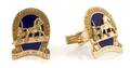 A Pair of 10 Karat Yellow Gold Cufflinks