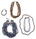 A Group of Cultured Freshwater Pearl Necklaces