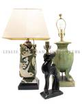 A Collection of Three Ceramic Table Lamps