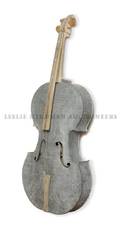 A Sheet Metal and Bleached Wood Folk Art Cello