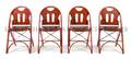 A Set of Four American Painted Folding Chairs Louis Rastetter  Sons