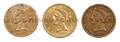 Three American 5 Liberty Gold Coins