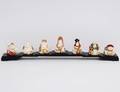 CARVED AND POLYCHROMED IVORY GROUP SEVEN LUCKY GODS