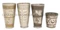 Four Metal Turkish Beakers