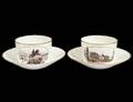 PAIR OF CONTINENTAL PORCELAIN CUPS AND SAUCERS