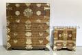 A Suite of Asian Style Brass Bound Furniture
