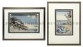 A Group of Two Japanese Woodblock Prints Hiroshige