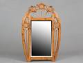 SUPERB ART NOUVEAU CARVED FRUITWOOD MIRROR