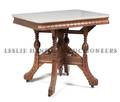A Late Victorian Marble and Walnut Occasional Table