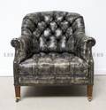 A Leather Low Form Club Chair