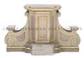 A Polychrome and Parcel Giltwood Architectural Element