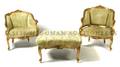 A Louis XVI Style Giltwood Duchesse Brisee