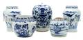 A Collection of Four Asian Blue and White Vases