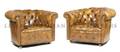 A Pair of Leather Club Chairs