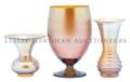 A Collection of Three Iridescent Glass Vases