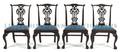 A Set of Four Chippendale Style Chairs