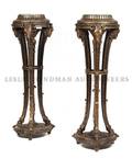 A Pair of George II Painted and Partial Gilt Pedestals